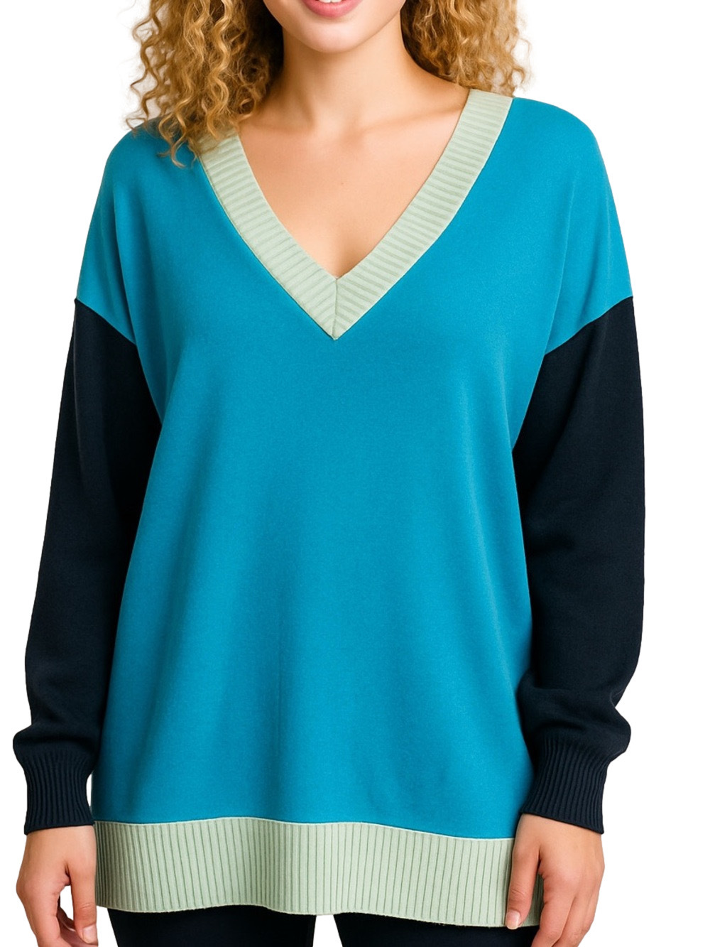 160. NWOT WOMENS BELLE BY KIM GRAVEL L DETAIL SWEATER. Size L